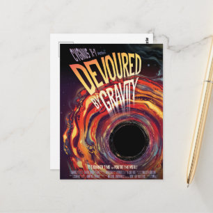 Vergeudet durch Gravity Halloween Hole Black Horro Postkarte