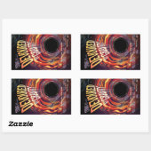 Vergeudet durch Gravity Halloween Hole Black Horro Rechteckiger Aufkleber (Blatt)