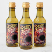 Vergeudet durch Gravity Halloween Hole Black Horro Weinetikett (Flaschen)