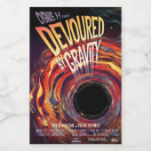 Vergeudet durch Gravity Halloween Hole Black Horro Weinetikett (Einzelnes Label)