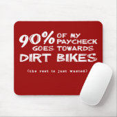 Vergeudeter Geld-Schmutz-FahrradMotocross Mousepad (Mit Mouse)