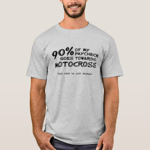 Vergeudeter Geld-Schmutz-Fahrradmotocross-T - T-Shirt