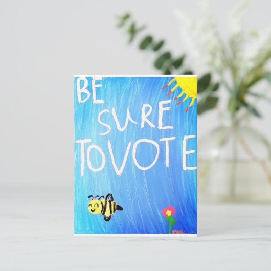 Vergewissern Sie sich, dass Sie abstimmen Postkarte (Stehend Vorderseite)