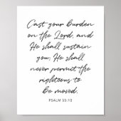 Vergib den Herrn deine Last... - Psalm 55:10 Poster (Vorne)