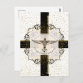 Vergib ihnen ANYWAY inspirierender Kolibri Postkarte (Vorne/Hinten)