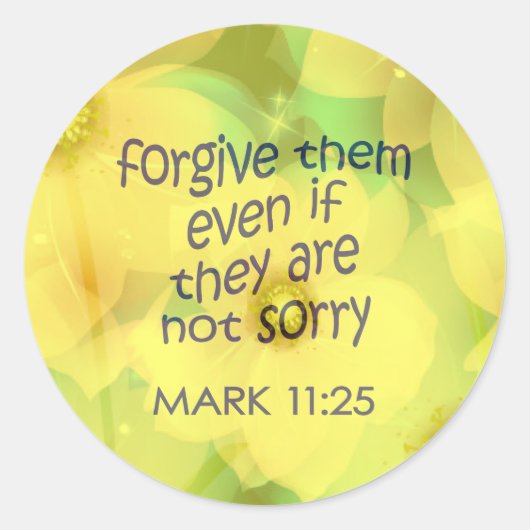 Vergib ihnen runder aufkleber (Vorderseite)