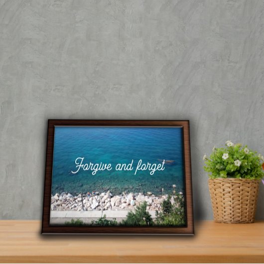 Vergib und vergiss Sprichwort Poster