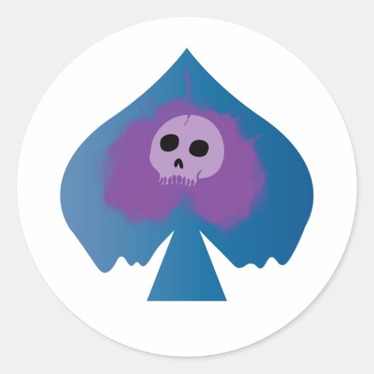 Vergiftete Ace of Spade Runder Aufkleber (Vorderseite)