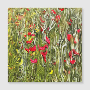 Vergiftete Mohnblumen Surrealistische abstrakte Ku Magnetkarte
