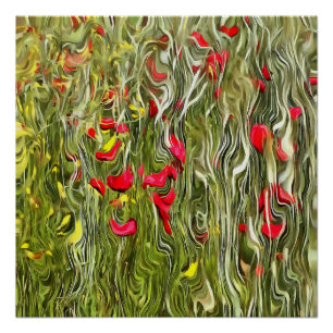 Vergiftete Mohnblumen Surrealistische Abstrakte Ku Poster