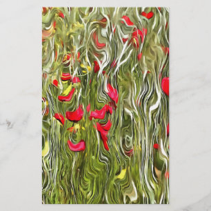 Vergiftete Poppies Surrealistische Abstrakte Kunst Briefpapier