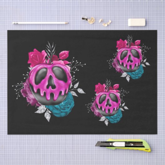 Vergifteter Bonbapfel mit entkundeter Blume Seidenpapier (Handwerk)