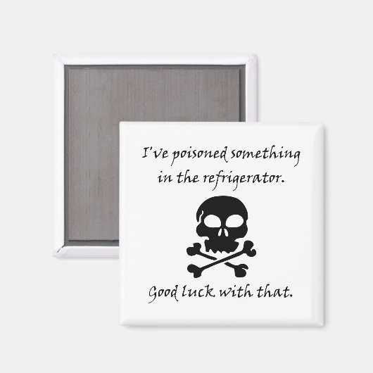 Vergifteter Kühlschrank Skull Magnet (Vorderseite/Rückseite)