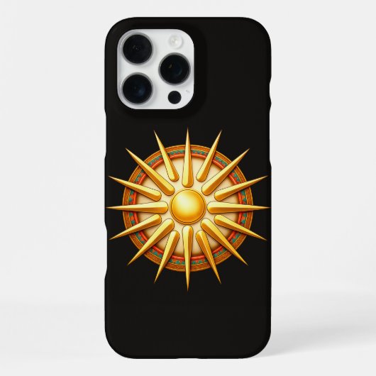 Vergina-Sonne-Emblem – Antikes makedonisches Symbo iPhone Hülle (Rückseite)