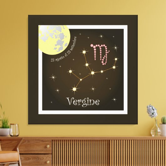 Vergine 23 agosto al 23 settembre Leinwand (Insitu (Wohnzimmer))