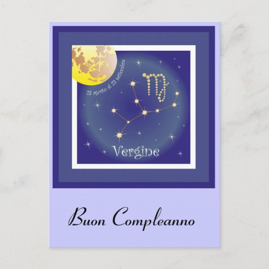 Vergine 23 agosto al 23 settembre Postkarte (Vorderseite)