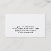 Vergipsen der FirmenVisitenkarte Visitenkarte (Rückseite)