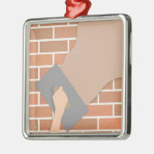 Vergipsen der Wand Ornament Aus Metall (Links)