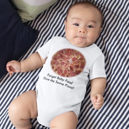 Vergiss Baby Food Gib mir Pizza Baby Baby Strampler