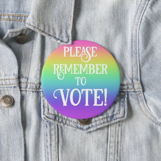 Vergiss bitte nicht zu STIMMEN! Regenbogenknopf Button (Beispiel)