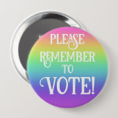 Vergiss bitte nicht zu STIMMEN! Regenbogenknopf Button (Vorne & Hinten)