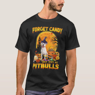 Vergiss Bonbons, gib mir Pitbull Pumpkin Hallowee T-Shirt