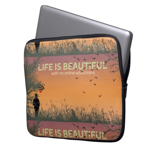 Vergiss das Internet. Laptopschutzhülle (Vorderseite Links)