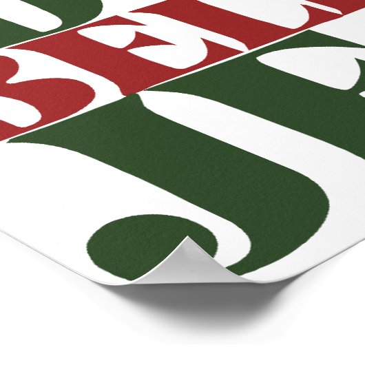 Vergiss den Weihnachtsmann, glauben Sie an Jesus Poster (Ecke)