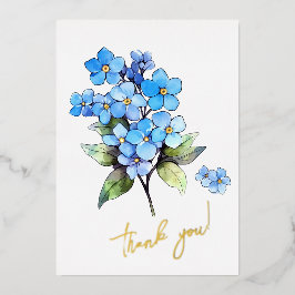 Vergiss die Blume "Danke!" bearbeitbar Folien Feiertagskarte