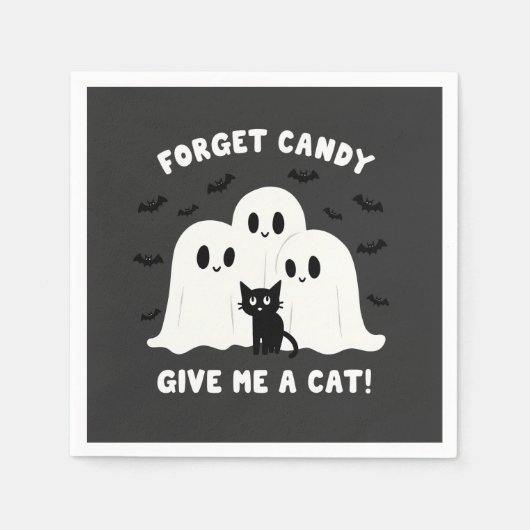 Vergiss die Bonbons, gib mir ein katzenschokoladen Serviette (Vorderseite)