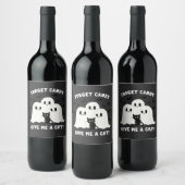 Vergiss die Bonbons, gib mir ein katzenschokoladen Weinetikett (Flaschen)