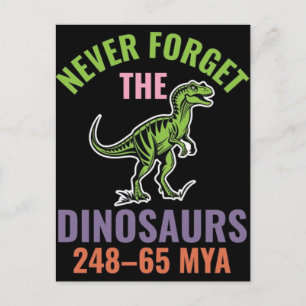 Vergiss die Dinosaurier 24865 mya nicht Feiertagspostkarte