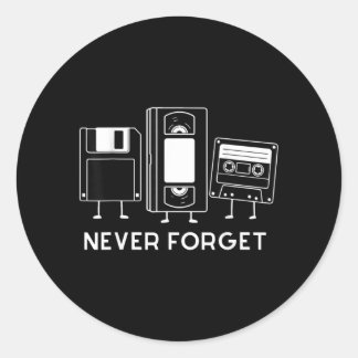 Vergiss Diskette Retro Lustig 90er Jahre Nippes Runder Aufkleber