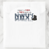 Vergiss ein Kap - mein Held trägt NWUs Ovaler Aufkleber (Tasche)