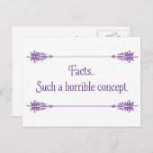 Vergiss Fakten... Postkarte (Vorne/Hinten)