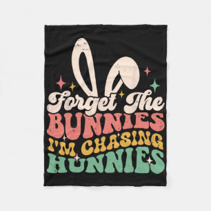 Vergiss Häschen, ich jage Hunnies Osterhase Fu Fleecedecke