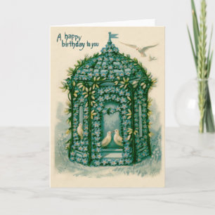 Vergiss-Me-Not-Birdhouse-Taube Karte