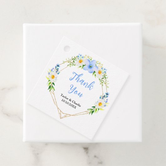 Vergiss-Me-Nots Daisies Floral Wedding Vielen Dank Geschenkanhänger (Beispiel)