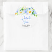 Vergiss-Me-Nots Floral Wedding Vielen Dank Runder Aufkleber (Tasche)