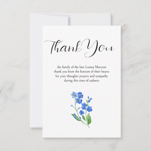 Vergiss mich nicht 3 Foto Erinnerungen Liebe Beerd Dankeskarte (Rückseite)