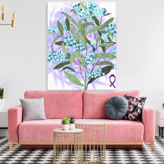 Vergiss mich nicht - Alzheimer-Bewusstsein Leinwanddruck (Insitu (Wohnzimmer))