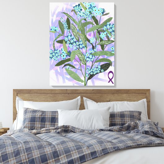 Vergiss mich nicht - Alzheimer-Bewusstsein Leinwanddruck (Insitu (Schlafzimmer))