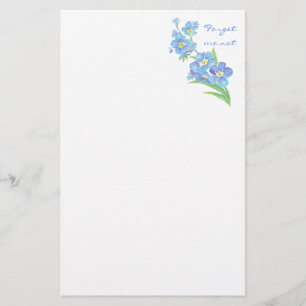 Vergiss mich nicht, Aquarellblume Garten Briefpapier