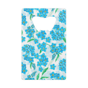 Vergiss mich nicht, Aquarellfarben-Blume Geldbeutel Flaschenöffner