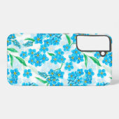 Vergiss mich nicht, Aquarellfarben-Blume Samsung Galaxy Hülle (Rückseite (Horizontal))