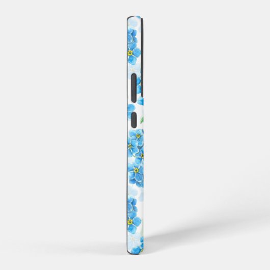 Vergiss mich nicht, Aquarellfarben-Blume Samsung Galaxy Hülle (Rechte Seite)