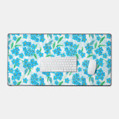 Vergiss mich nicht, Aquarellfarben-Blume Schreibtischunterlage (Tastatur & Maus)
