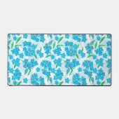 Vergiss mich nicht, Aquarellfarben-Blume Schreibtischunterlage (Vorderseite)