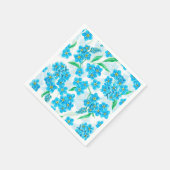 Vergiss mich nicht, Aquarellfarben-Blume Serviette (Ecke)