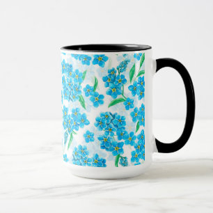 Vergiss mich nicht, Aquarellfarben-Blume Tasse